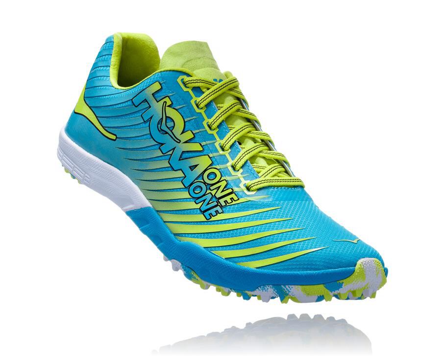 Zapatillas Atletismo Hoka One One Mujer - Evo Xc - Azules/Verde - SNT182945